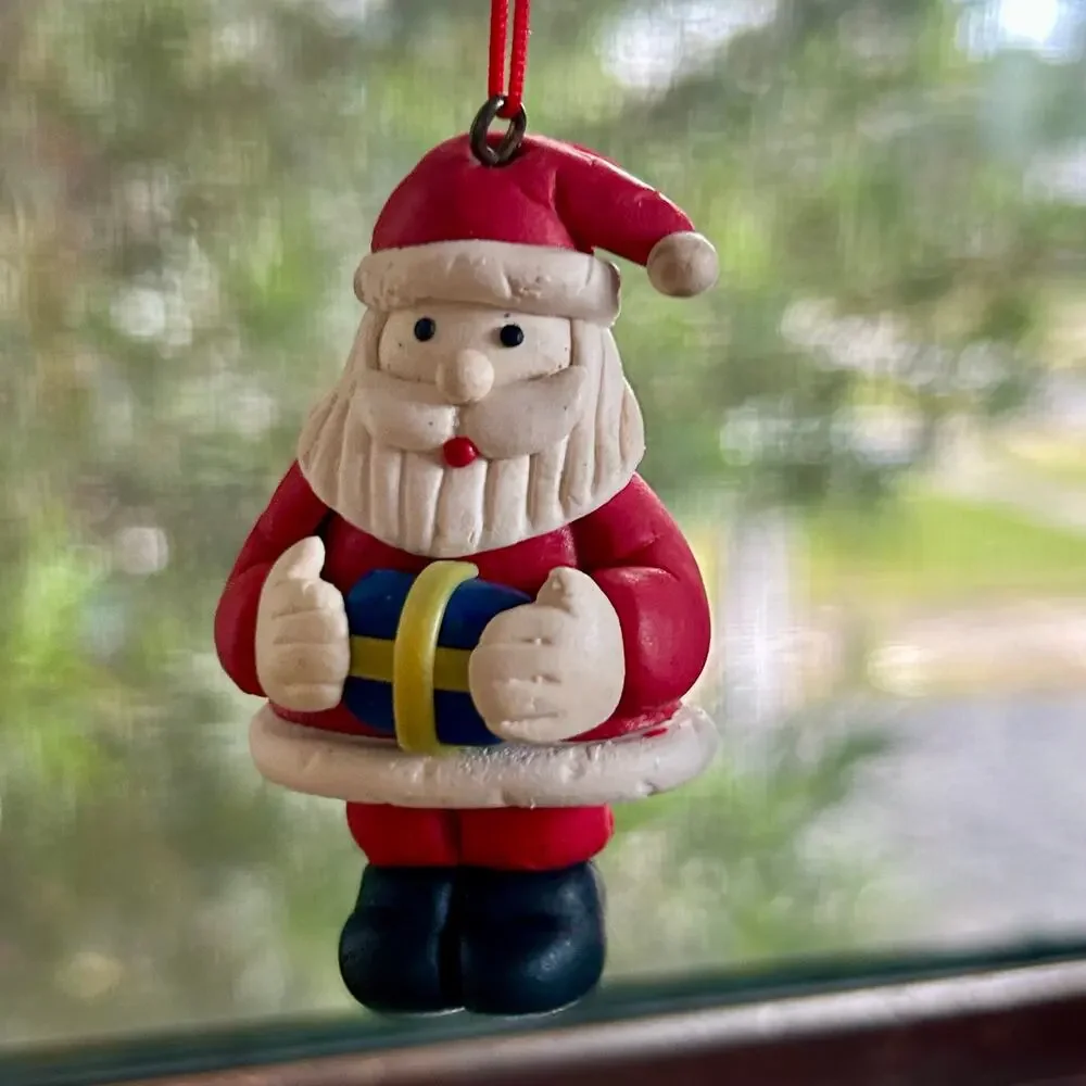 Set of 4 Vintage Christmas Ornaments – Foam/Soft Plastic